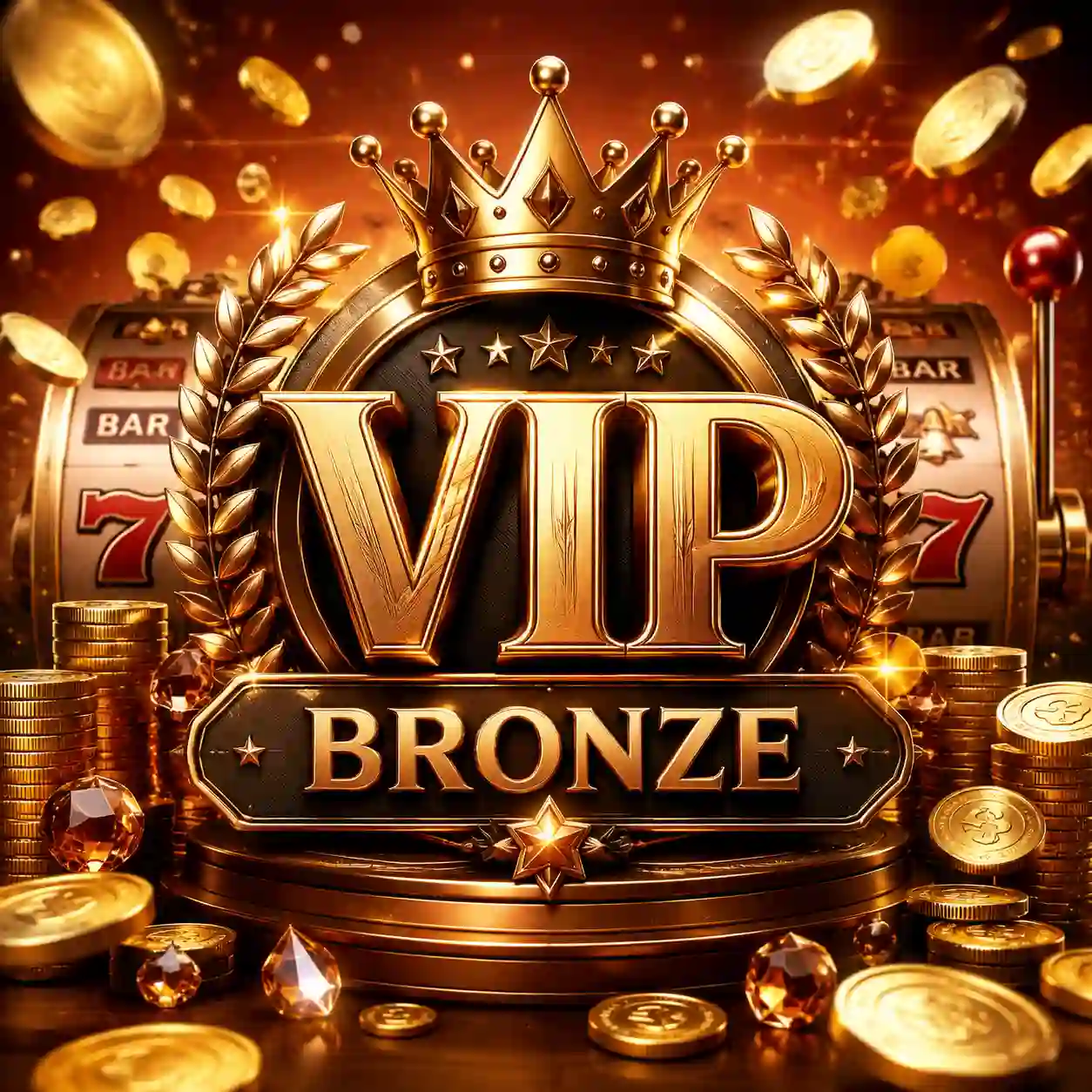 Medalha VIP com níveis Bronze, Prata, Ouro e Diamante do 234vip.com